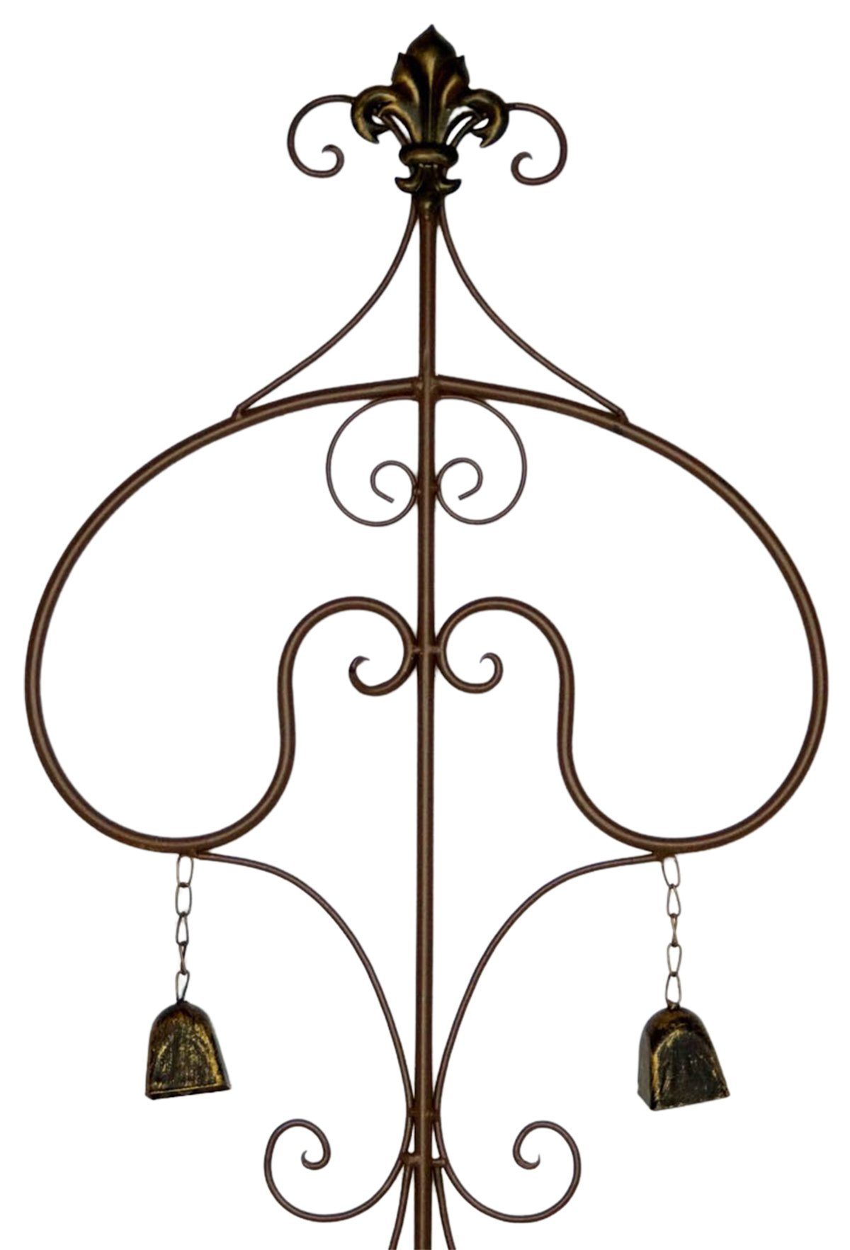 Eurotrade Gartenstecker Gartenstecker Navia mit zwei Glocken (1-St) Gartenstecker, mit Glocken, zeitlos