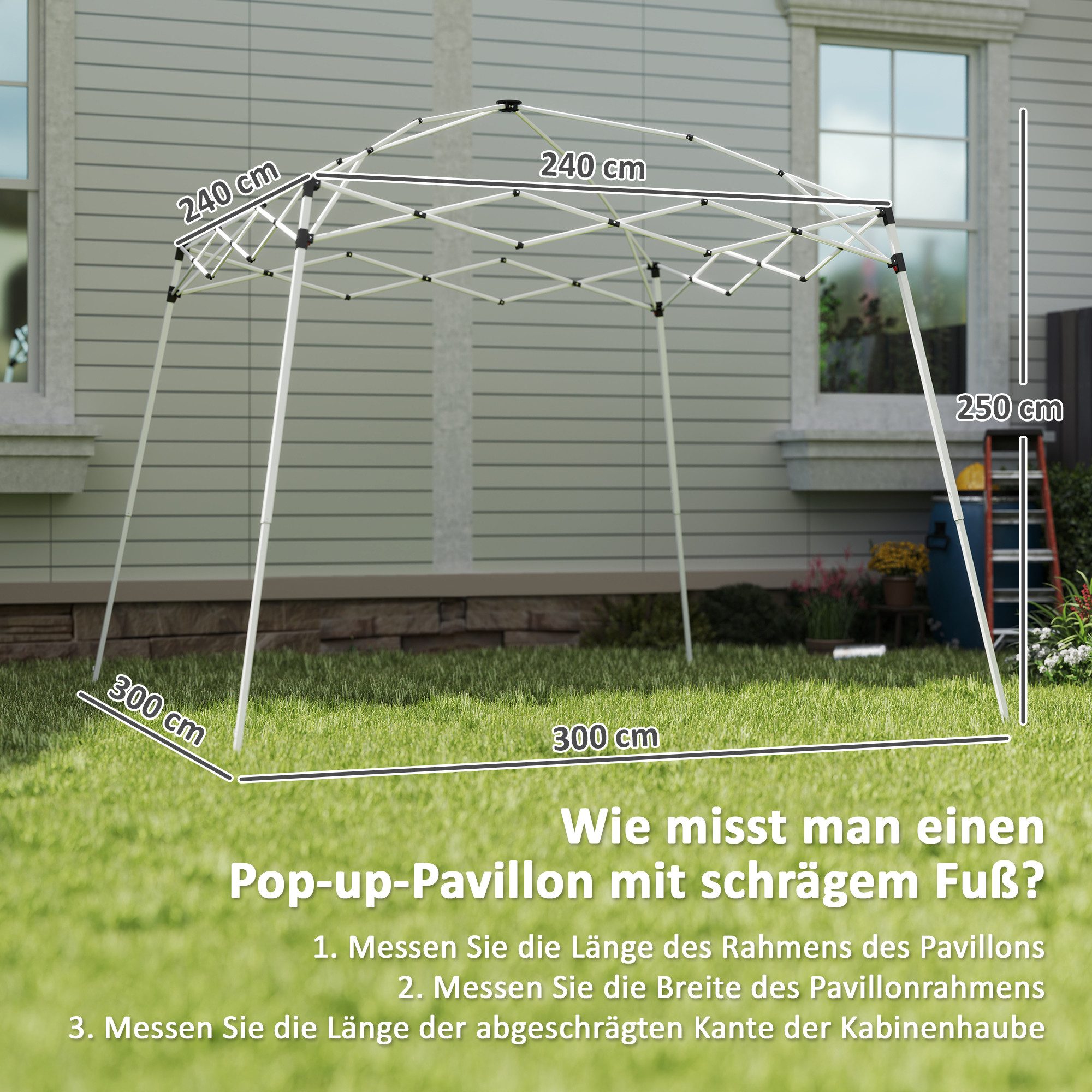 Outsunny Pavillon-Ersatzdach wasserabweisend, stabil, winterfest, sturmfest günstig online kaufen