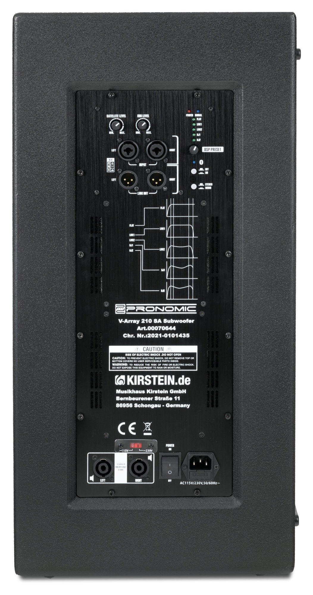 Pronomic V-Array Medium Aktives PA-System Set Party-Lautsprecher (Bluetooth 4.2 Empfänger, 840 W)