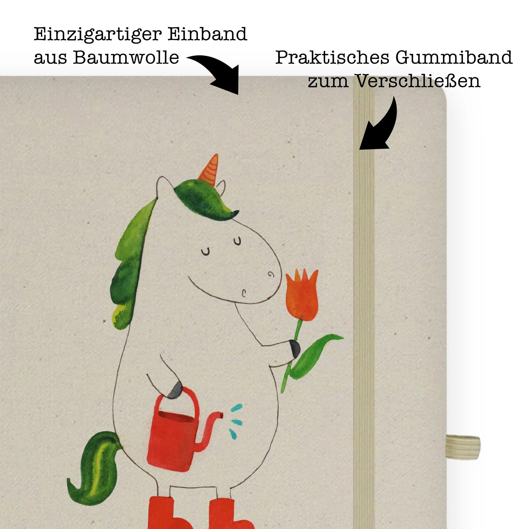 Thumbnail - Mr. & Mrs. Panda Notizbuch Einhorn Gärtner - Transparent - Geschenk, Freundin, Einhörner, Unicor Mr. & Mrs. Panda, Premi...