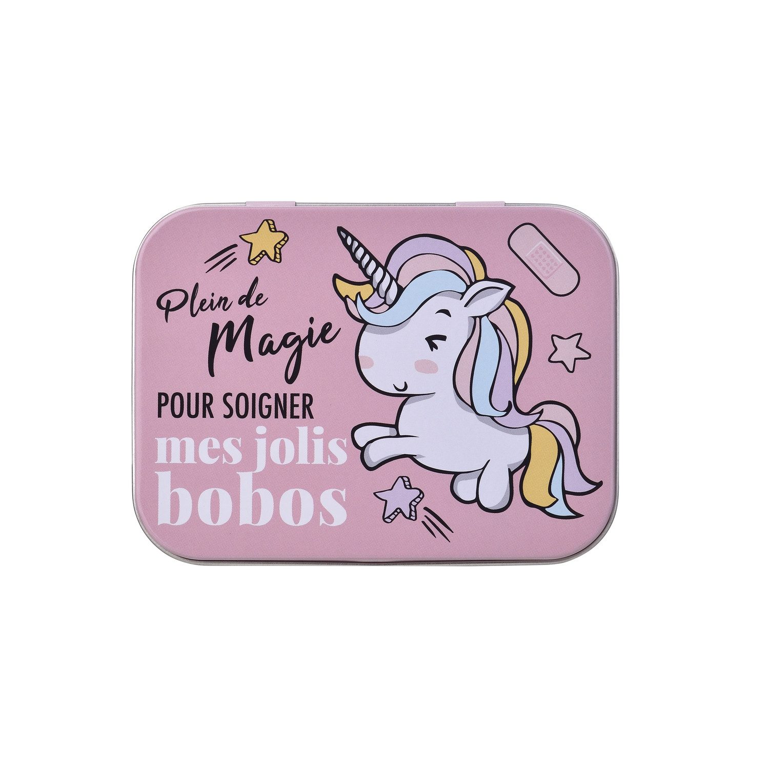 HF Home Flair Wundpflaster Einhorn Rosa Kinder Pflaster-Box mit 24 bunten Motiv-Pflastern (1 St), Motiv: Einhorn, rosa