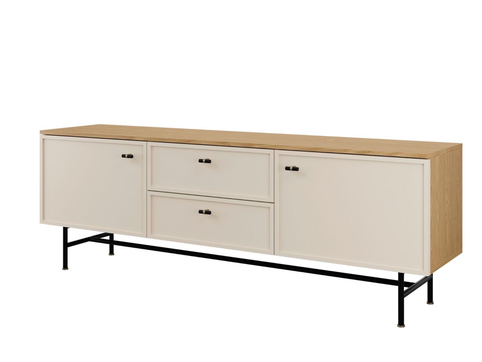 Compleo TV-Schrank mit 2 Schubladen, Lowboard 180 cm breit ESTI