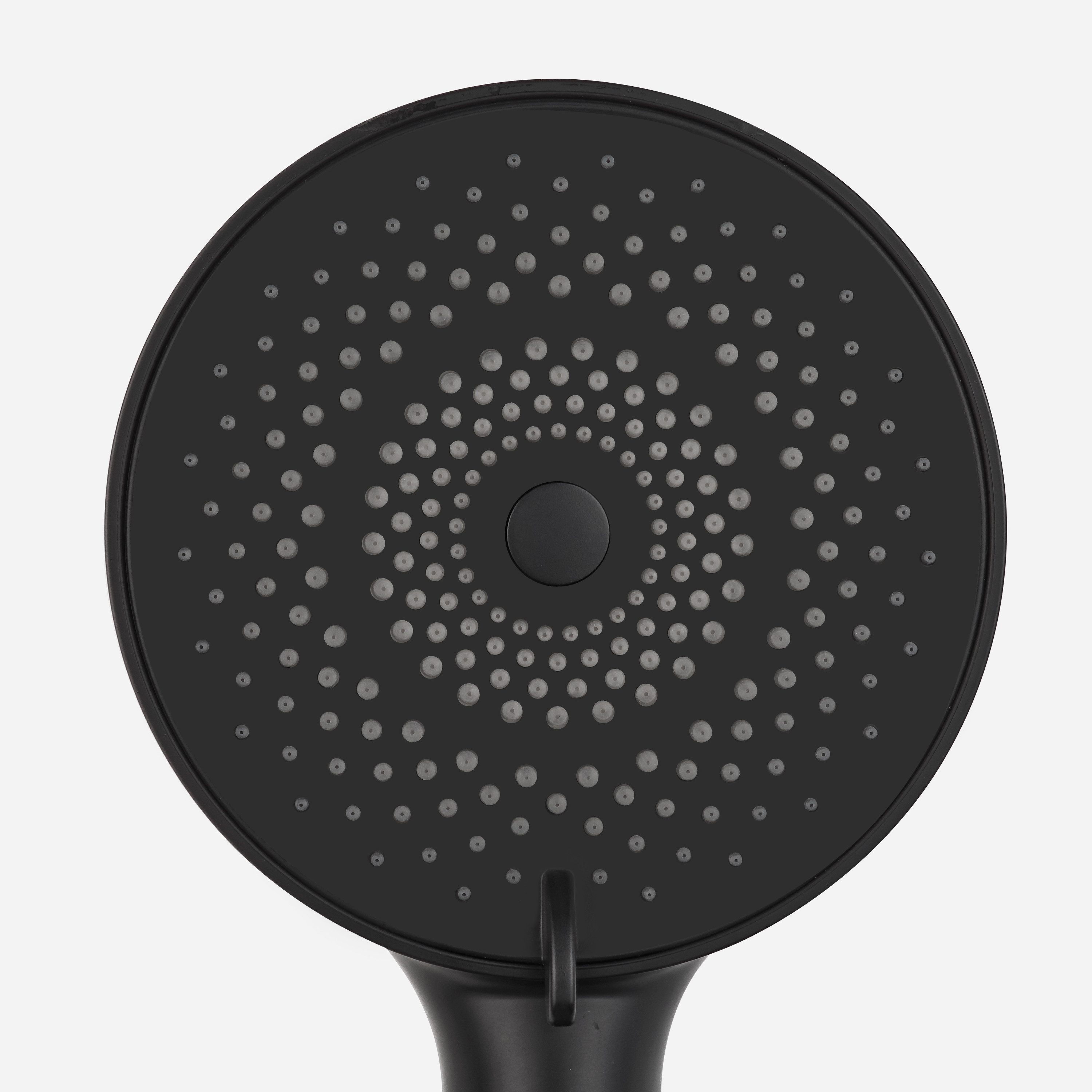 Euroshowers GmbH Duschsystem Regenduschsystem Schwarz 93,7 cm mit 3-Strahl-Handbrause, Höhe 93.7 cm, 3 Strahlart(en)