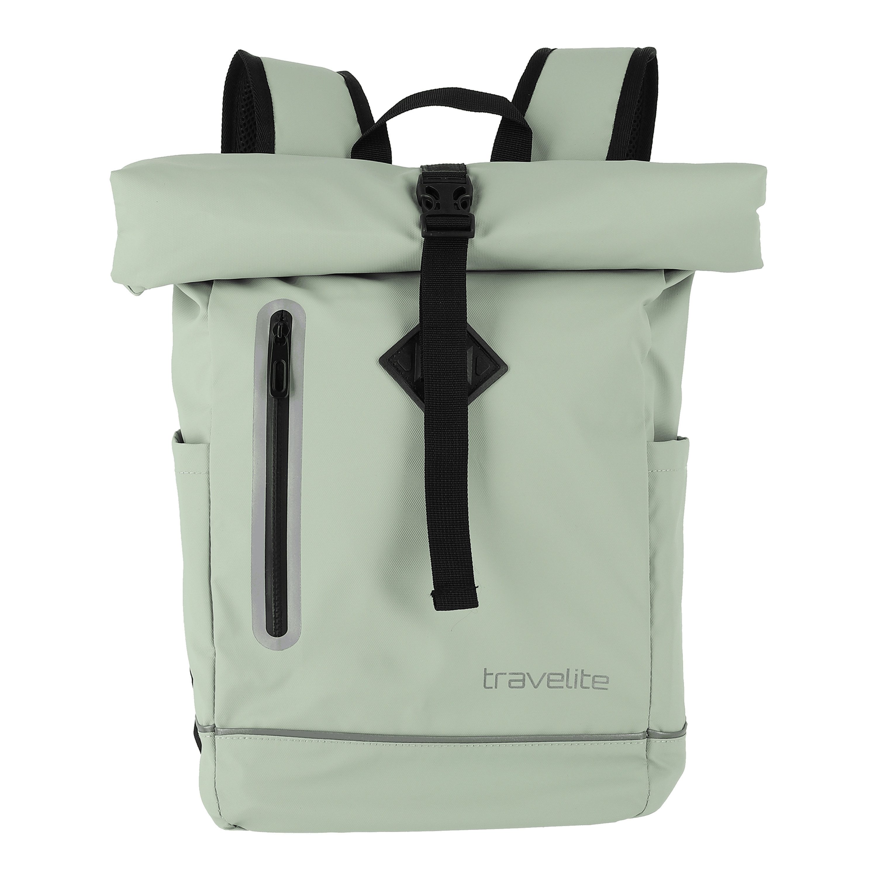 travelite Freizeitrucksack BASICS Roll-Up Rucksack aus Plane, mit variablem Roll-Up-Verschluss