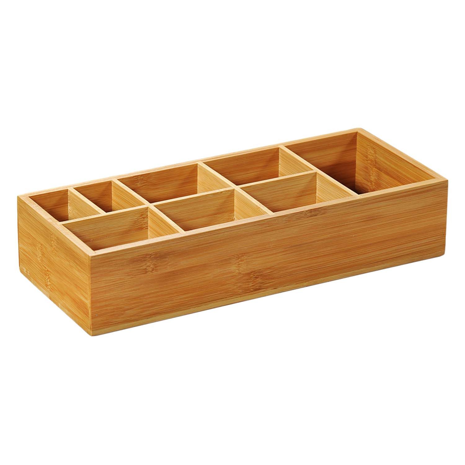 Kesper Besteckträger 6 Stück Grillbox - Bambus, 36 x 15cm, (6-tlg), unterschiedlich große Fächer