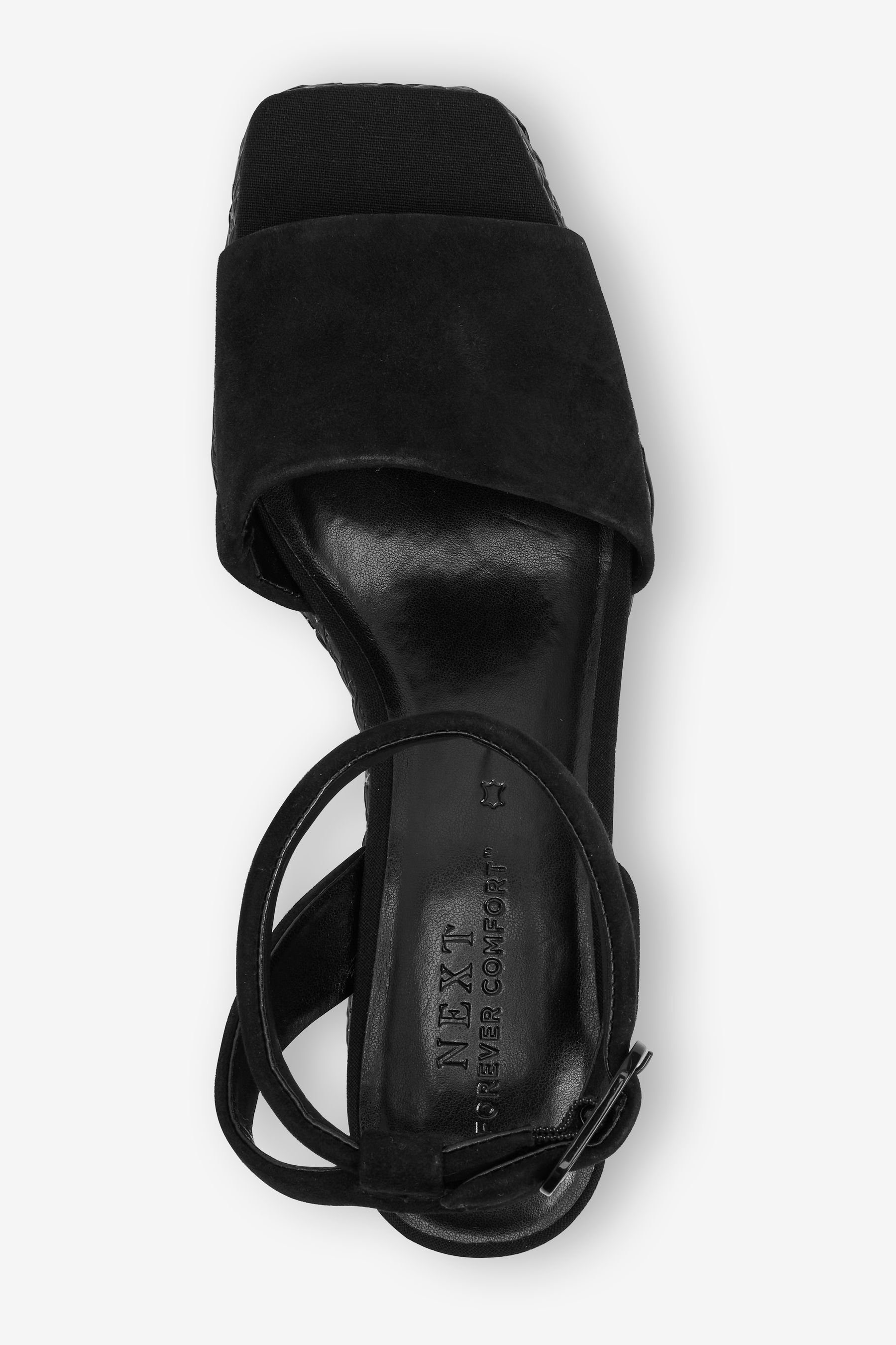 Hoher Keilabsatzschuh Black Next mit (1-tlg) Comfort Forever Bast Keilsandalette