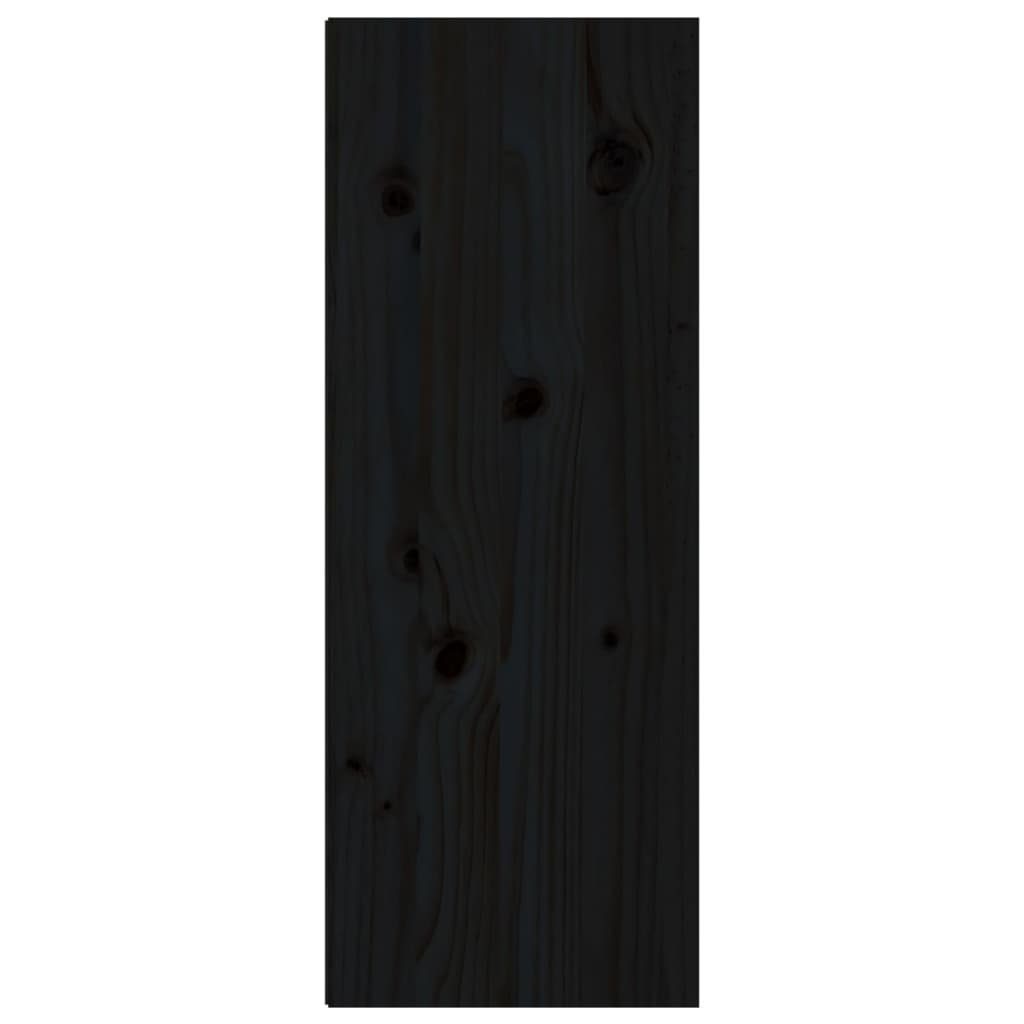 Massivholz Wandschrank Schränkchen Kiefer Schwarz cm 30x30x80 Regal vidaXL