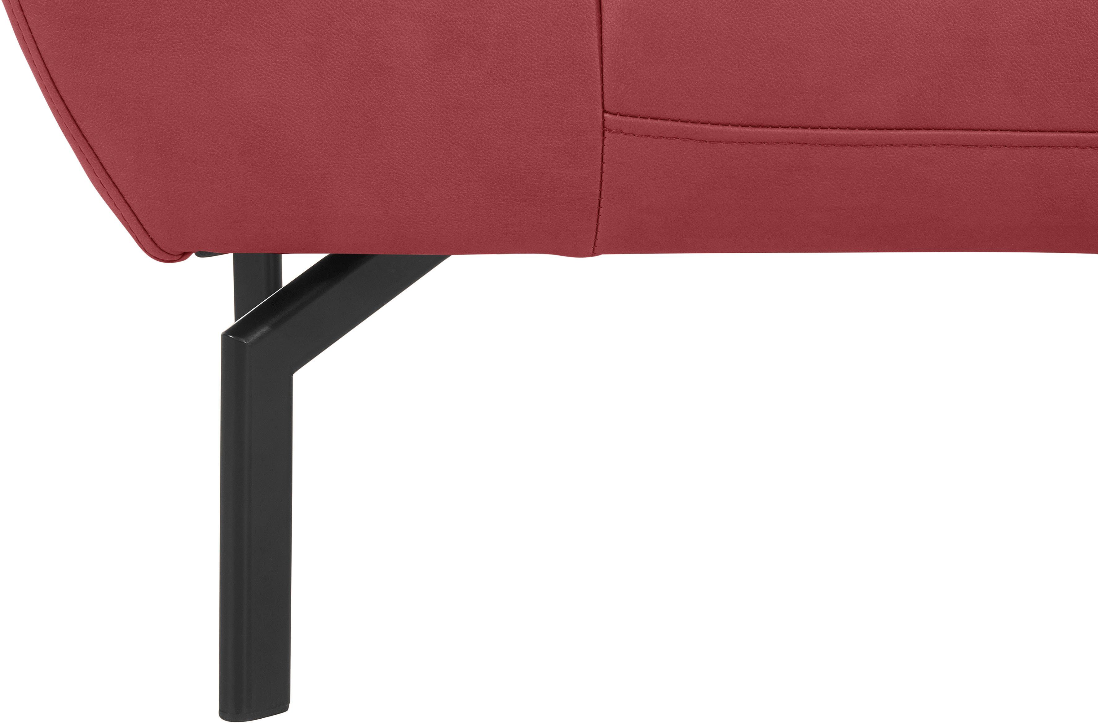 Places of Style 2-Sitzer Trapino Luxus, Lederoptik wahlweise mit Luxus-Microfaser Rückenverstellung, in