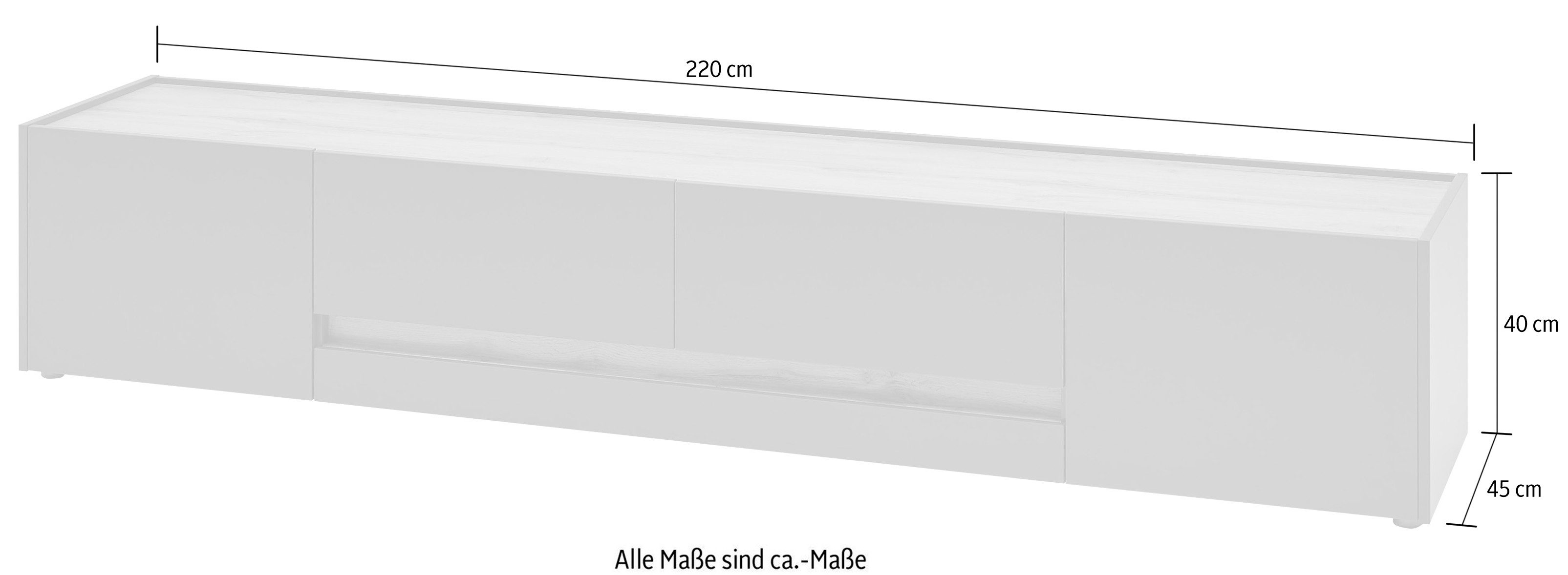 Home affaire Lowboard City/Giron, moderner TV-Schrank, Kommode, TV-Unterschrank, zeitlos, modern, ausreichend Stauraum, vielseitig einsetzbar