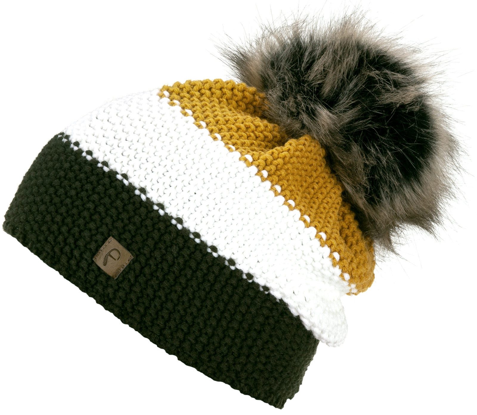 Faera Bommelmütze Wintermütze Damen Herren Mütze Beanie Haube gefüttert Bommelmütze