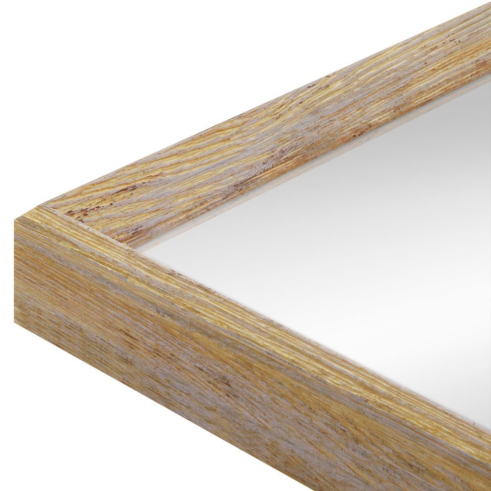 WANDStyle Wandspiegel H790, Natur-Optik, aus Massivholz im Vintage Stil