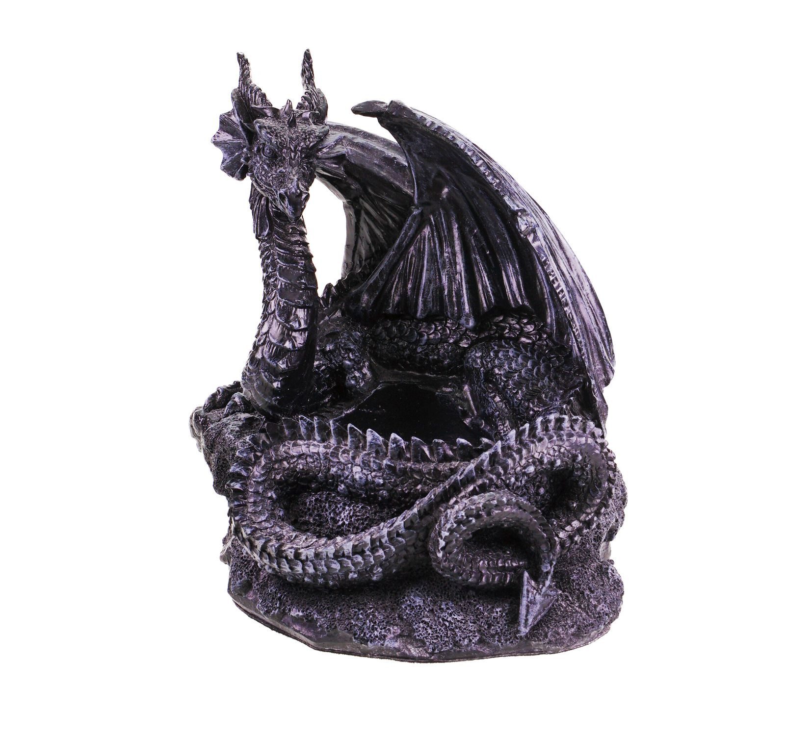 Kremers Schatzkiste Dekofigur Drachenkerzenhalter 15 cm - für Kerzen bis 50 mm oder Teelichter
