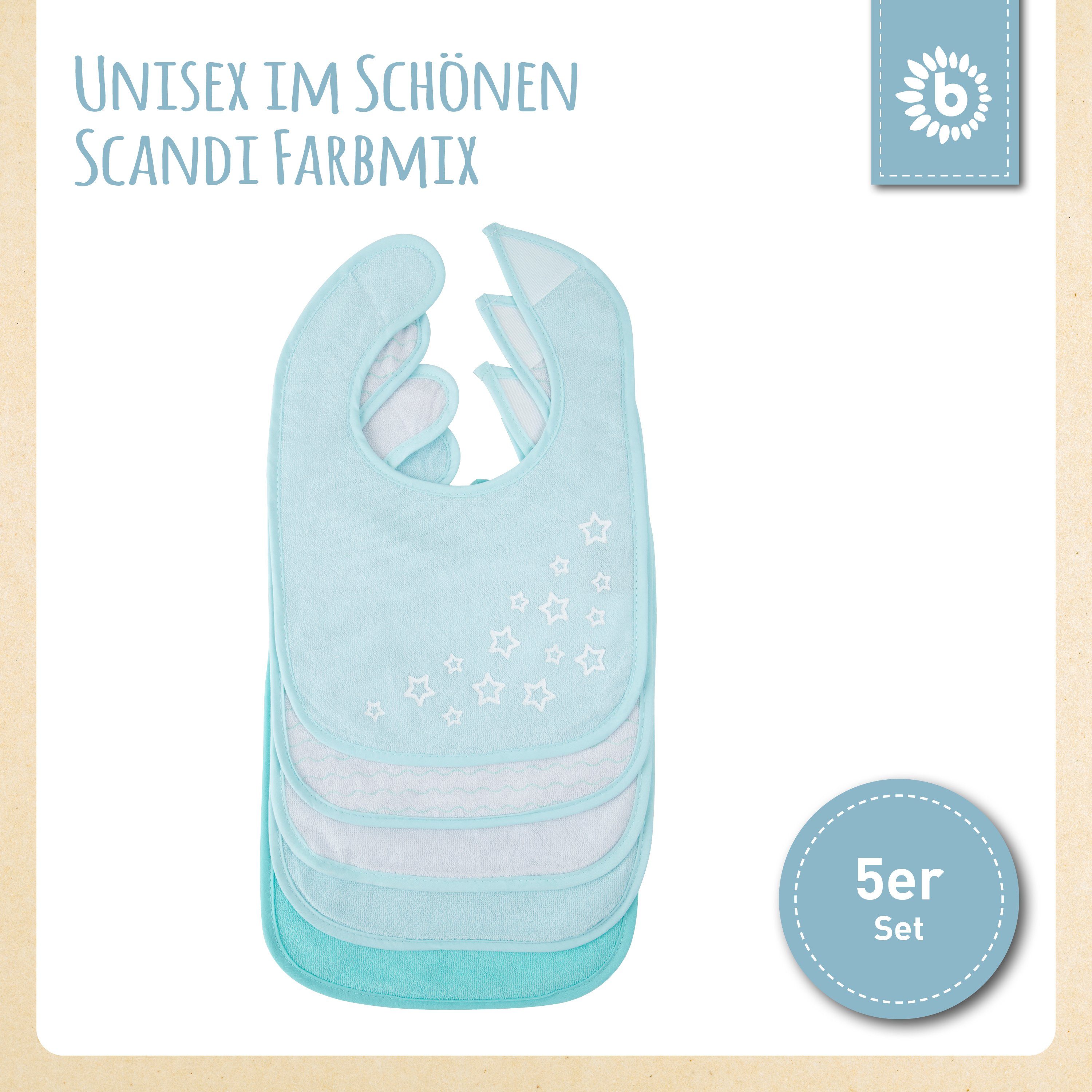 BIECO Lätzchen Bieco Baby Lätzchen 5er Pack Wasserdicht Schlabberlatz Sabberlätzchen – Bild 5 von 5