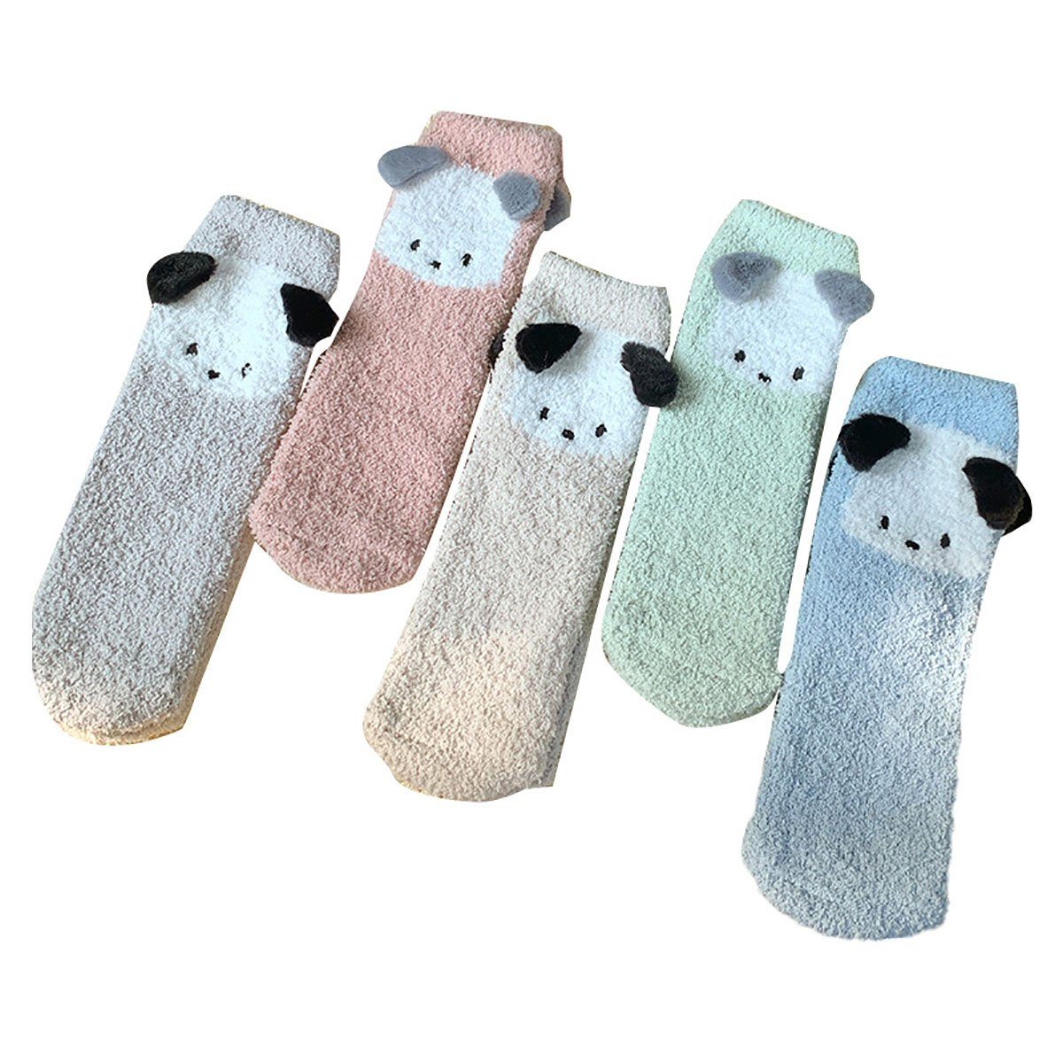 Women (5-Paar) Socken Paar Socks 5 for Cozy CTGtree Socks Slipper