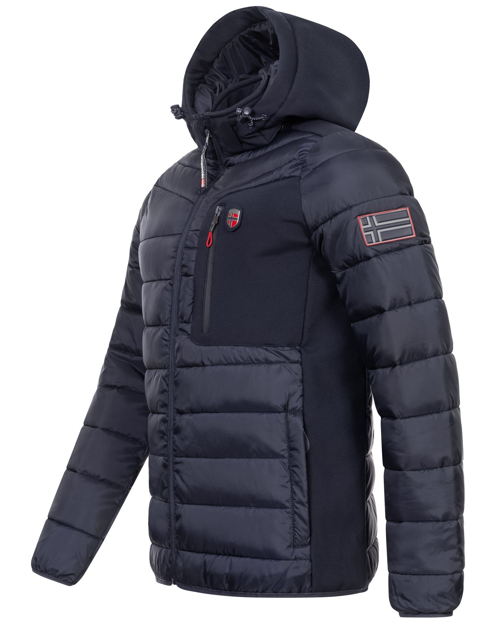 Navy Jacke Parka Stepp Kapuzenjacke Softshell Steppjacke Geographical MIX Herren Steppjacke Norway Winter