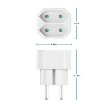 deleyCON deleyCON Mehrfachstecker Indoor 2x Euro-Buchse Innenbereich max. Stromadapter