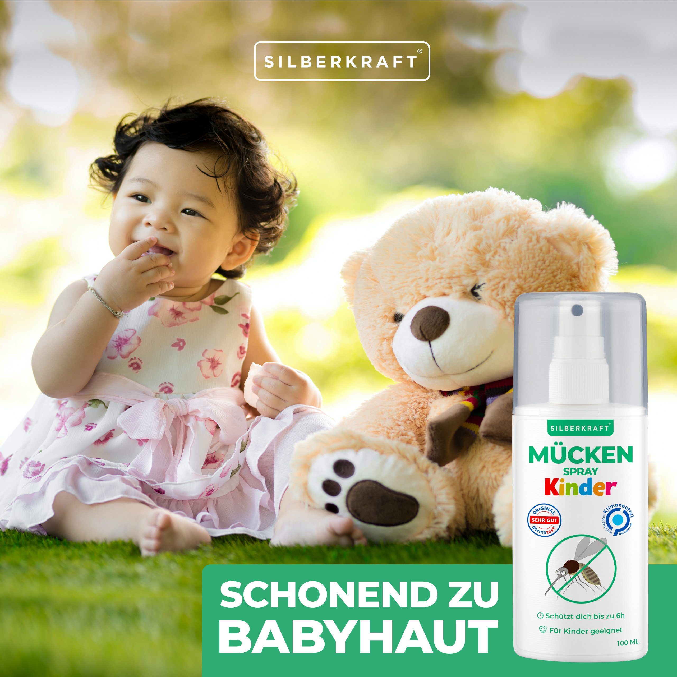 ab Mückenspray Babys Silberkraft 6ten dem 1-St. Insektenspray 100 ml, für Kinder & Monat,