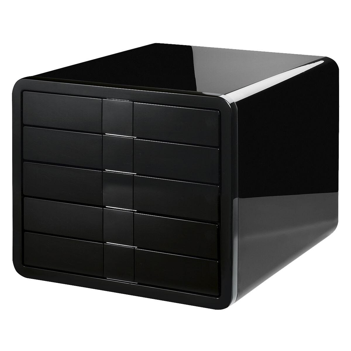 HAN Schubladenbox I-Box, mit 5 geschlossenen Schubladen und Clip-Mechanik schwarz