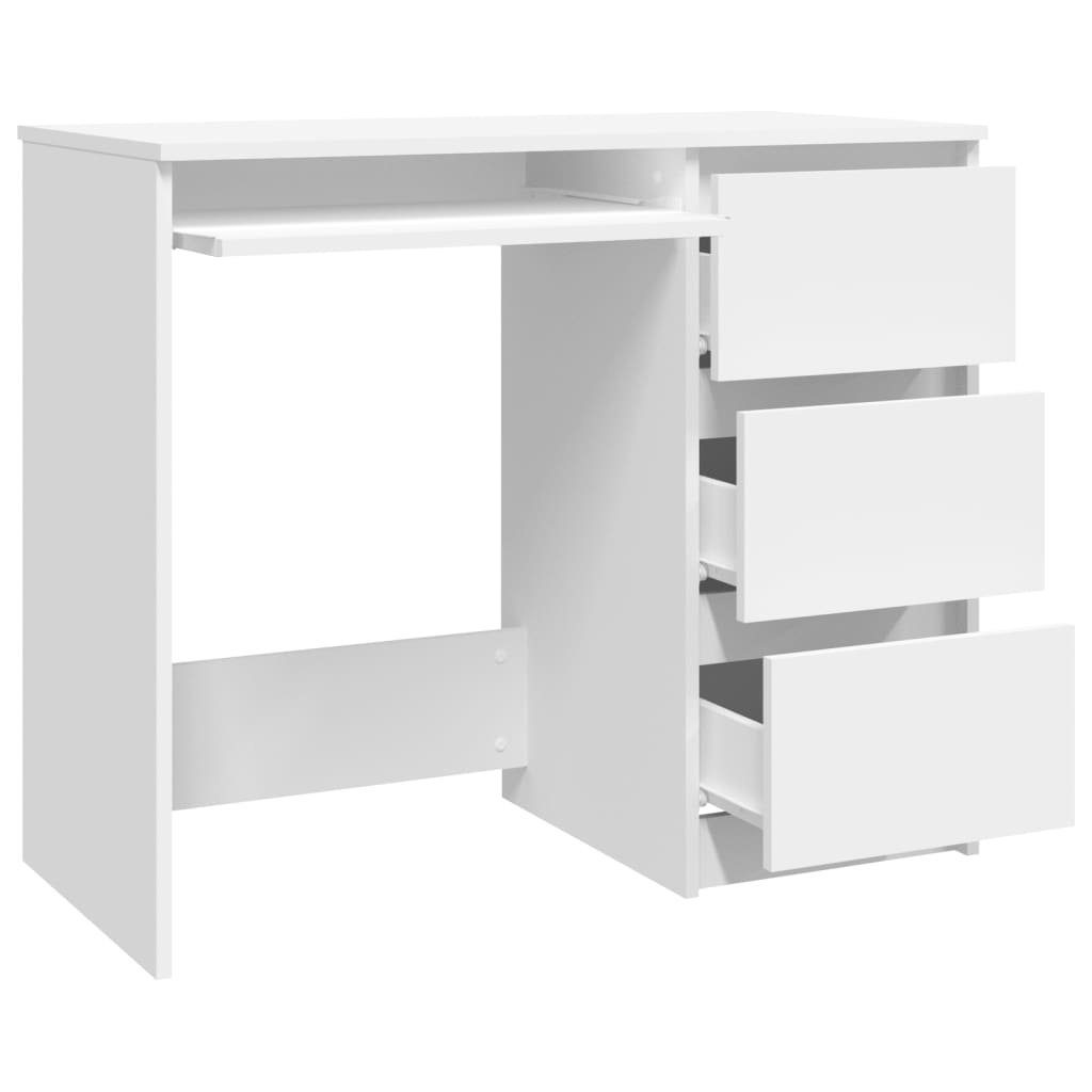 Holzwerkstoff Weiß Schreibtisch cm furnicato 90x45x76