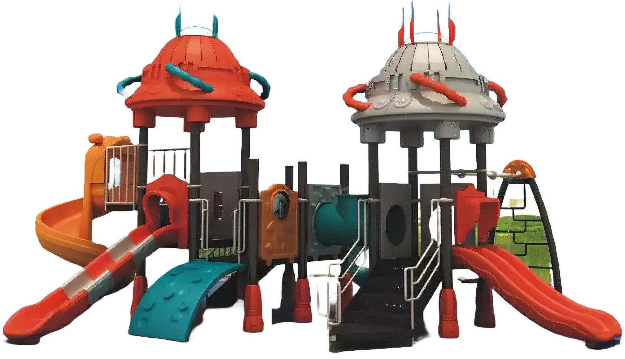 Xlmoebel Spielturm Spielgerät mit Rutsche und Kletterwand aus robustem Holz, Hergestellt in Europa