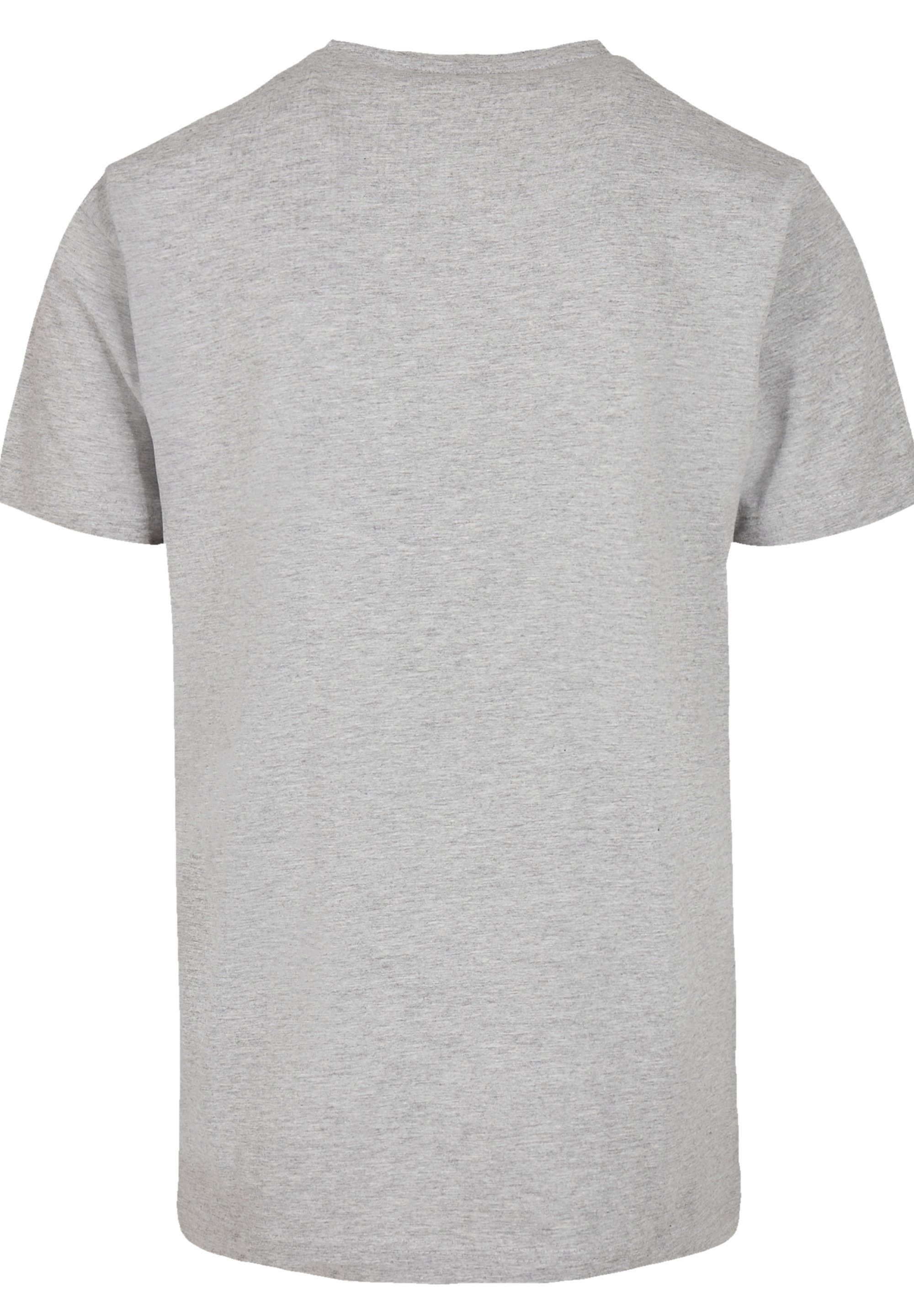 SCULPTURE F4NT4STIC grey T-Shirt BLAU heather Print