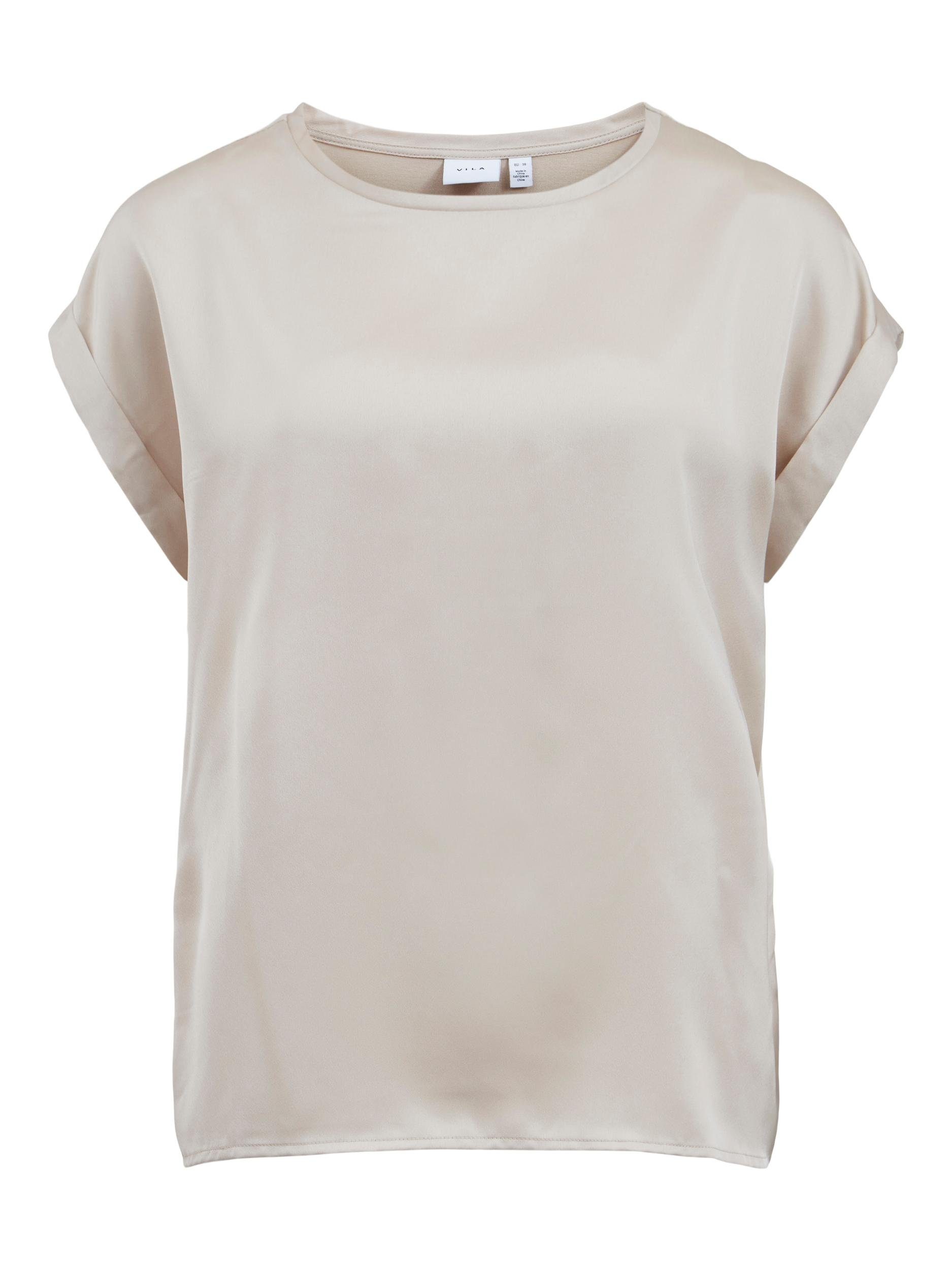 Kurzarmshirt VIELLETTE S/S SATIN TOP - NOOS
