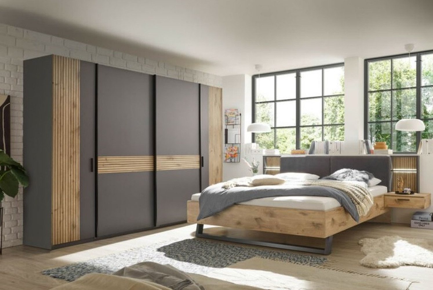 PREISBRECHER Schlafzimmer-Set Daria, (2-teilig), (2-teilig) Kleiderschrank, günstig online kaufen
