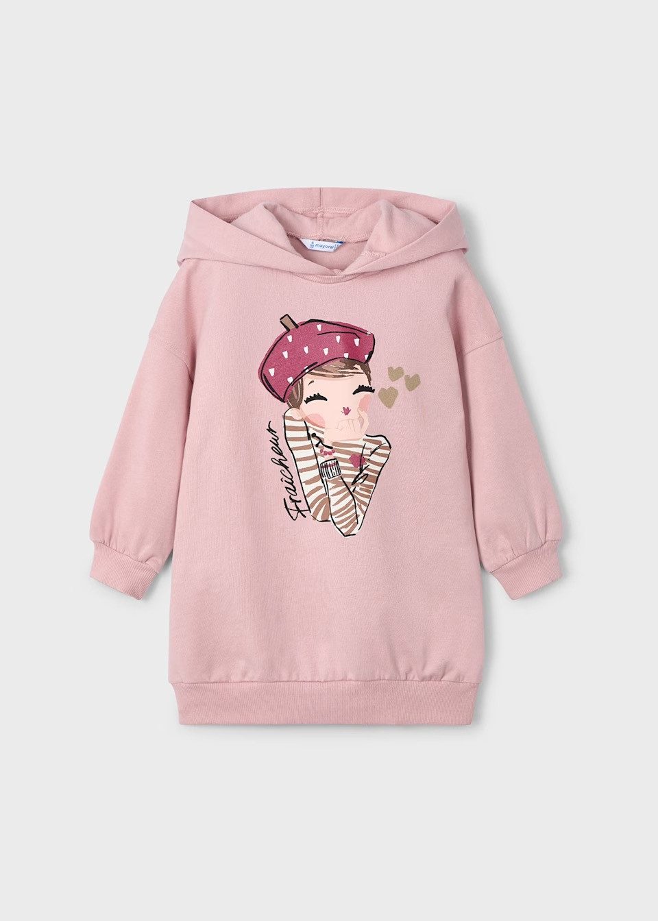 Mayoral Sweatkleid Lässiges Sweatkleid mit Kapuze