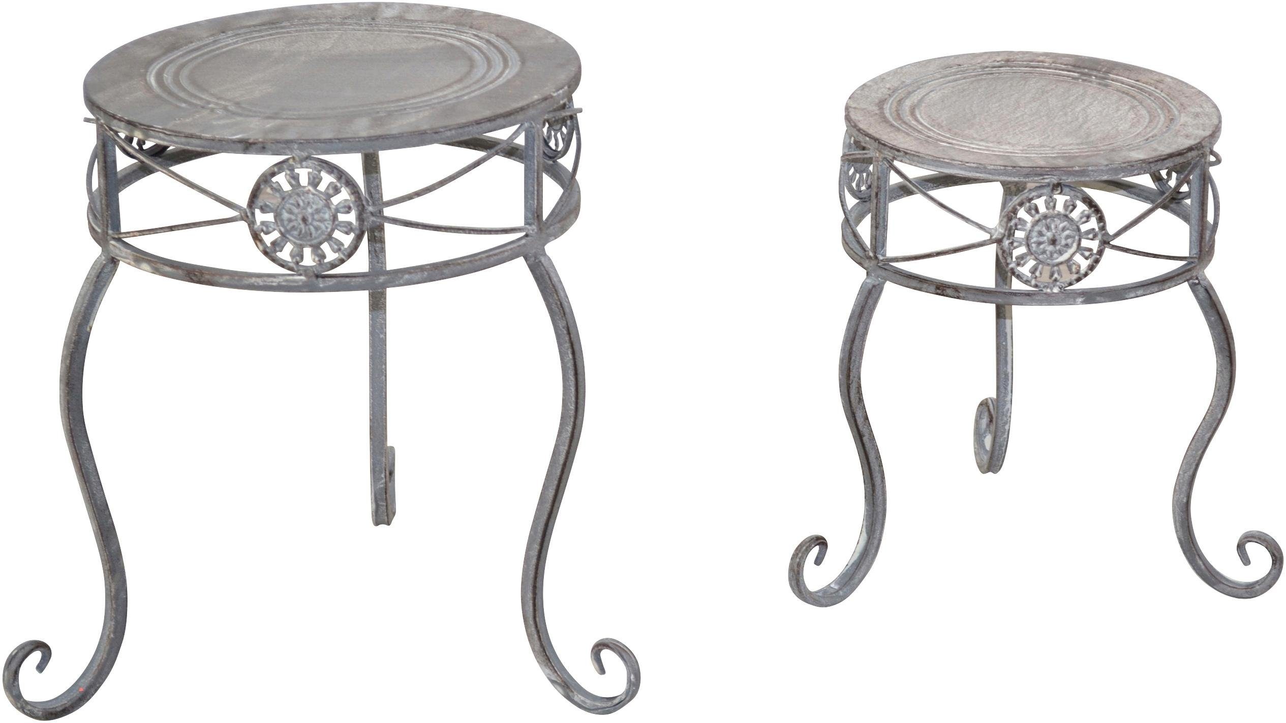 HOFMANN LIVING AND MORE Blumenhocker Blumenständer im Shabby Look (Set, 2 S günstig online kaufen