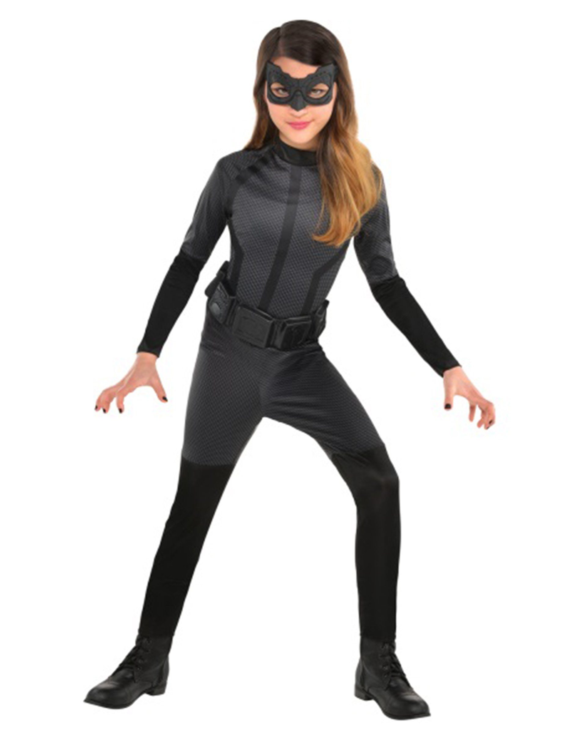 Riethmüller Kostüm Offizielles Catwoman-Kostüm für Mädchen schwarz