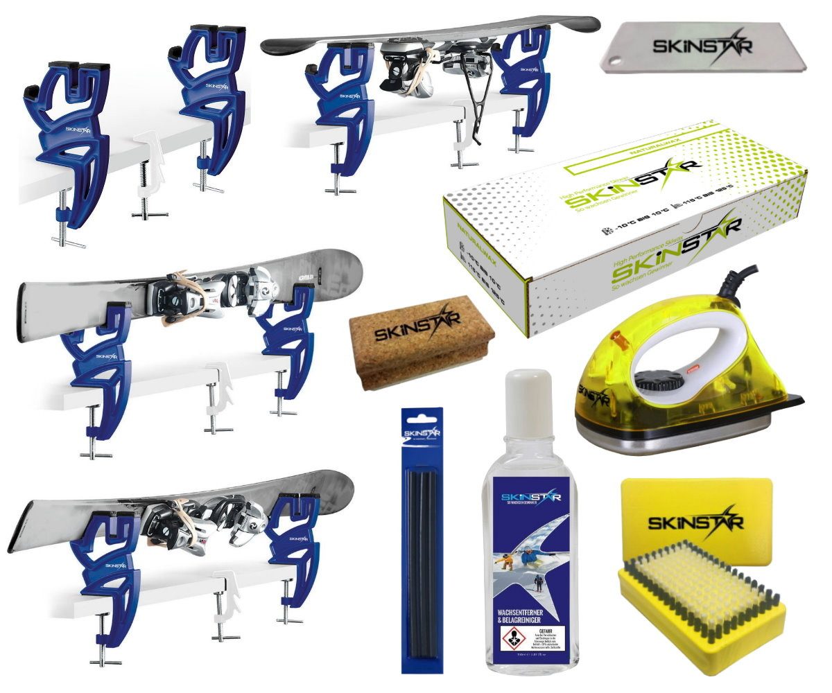 SkinStar Ski SKINSTAR Skiwax Starter Set Skispanner Natural Skiwachs