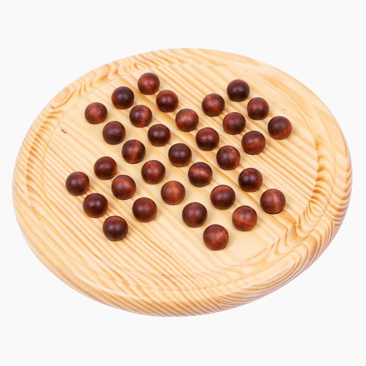 Small Foot Spielesammlung Solitär Holzkugel, solitär brettspiel, unterhaltsames Strategiespiel fürs Gehirn