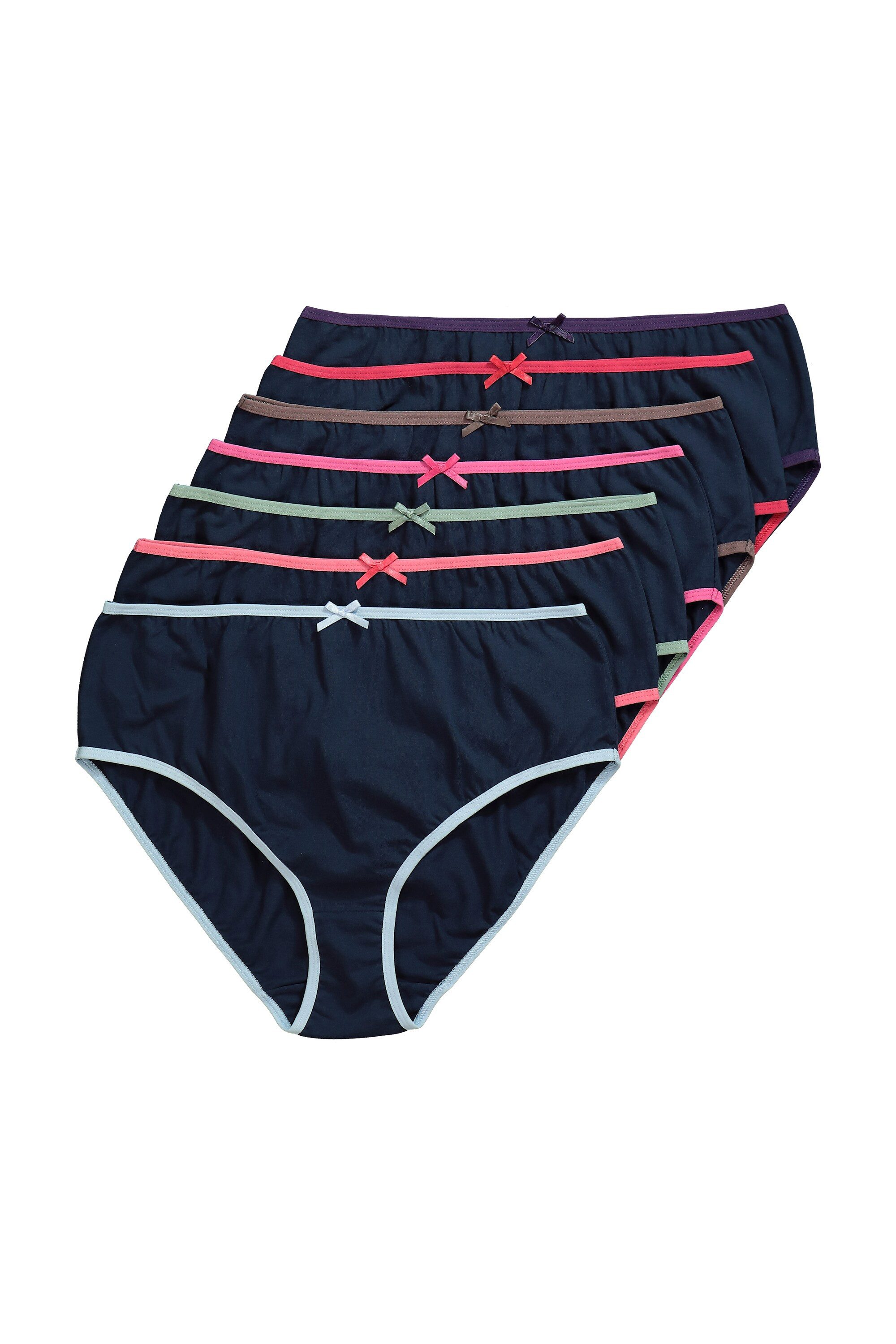 Slip Midislips 7er-Pack farbige Einfassungen