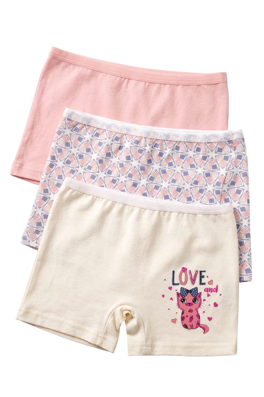 öts Unterkleid Mädchen Baumwoll Boxershorts Set