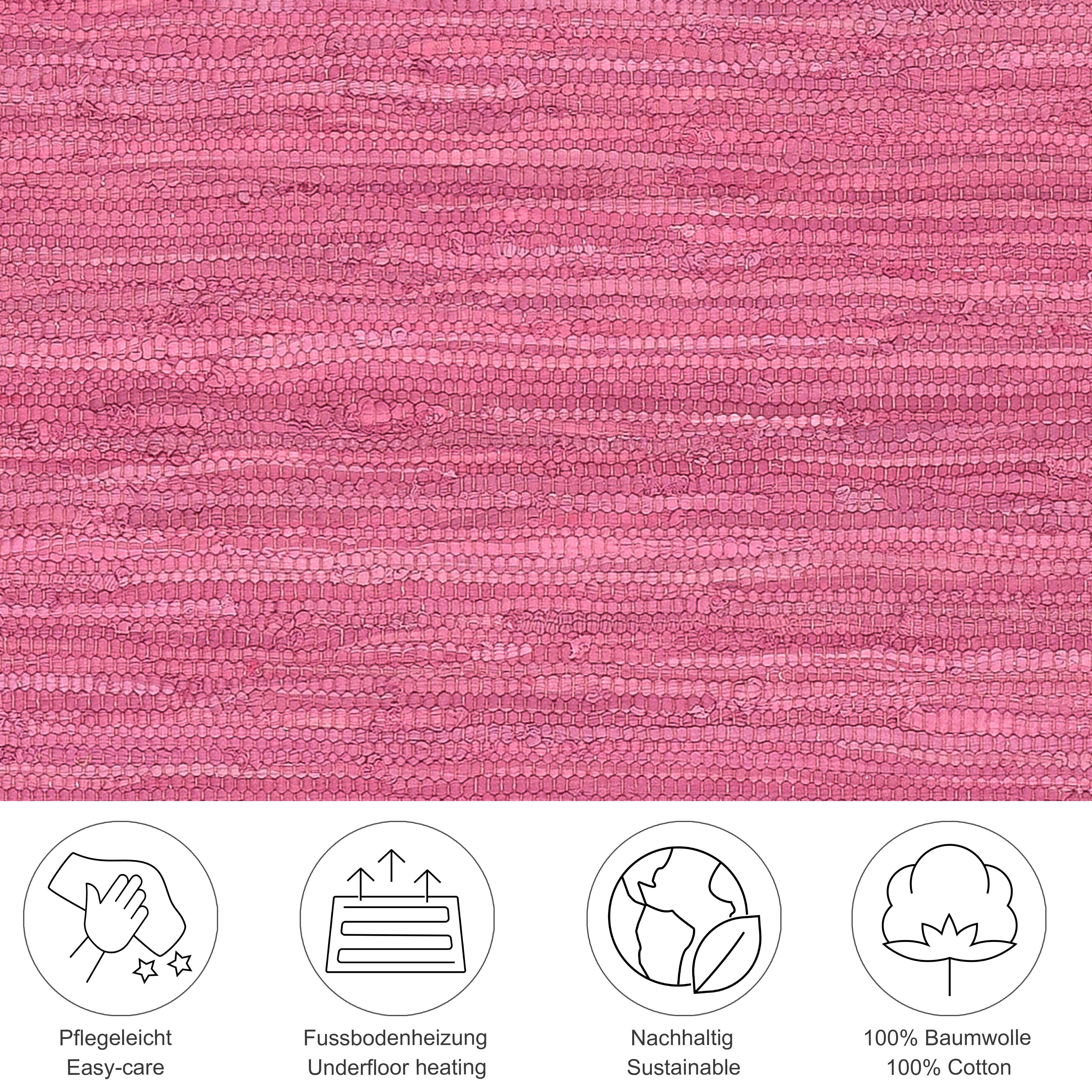 THEKO Teppich Happy Cotton Fleckerl, handgewebt, rechteckig, Höhe: 5 mm, Fl günstig online kaufen