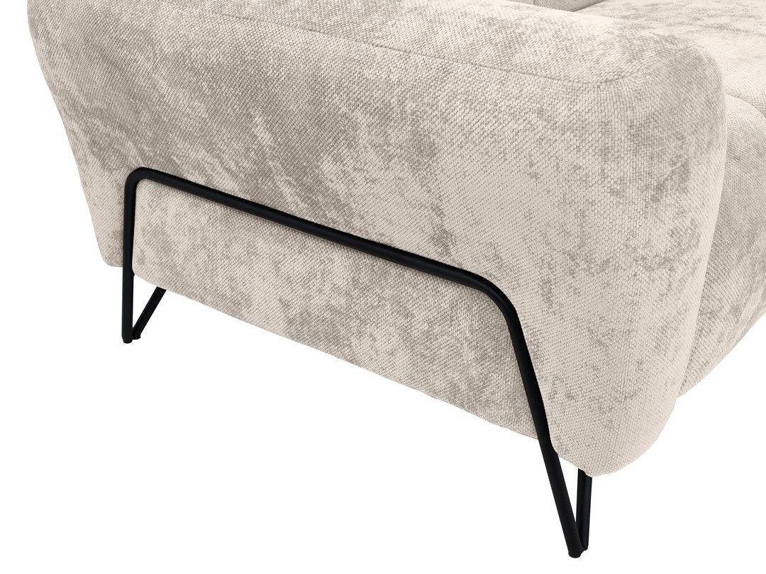 Beautysofa Sofa mit Metallbeine in Schwarz VOLARE, 3-Sitzer, viele Farbvarianten, ohne Schlaffunktion – Bild 5 von 5
