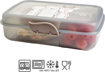 Centi Lunchbox Brotdose Kinder mit Fächern und Clickverschluss, Polypropylen, (Set, 4-tlg., 2x Brotdosen + 2x Schraubdeckeldosen), Kinder Brotzeitbox Frühstücksbox 100% Recyclebar ohne BPA