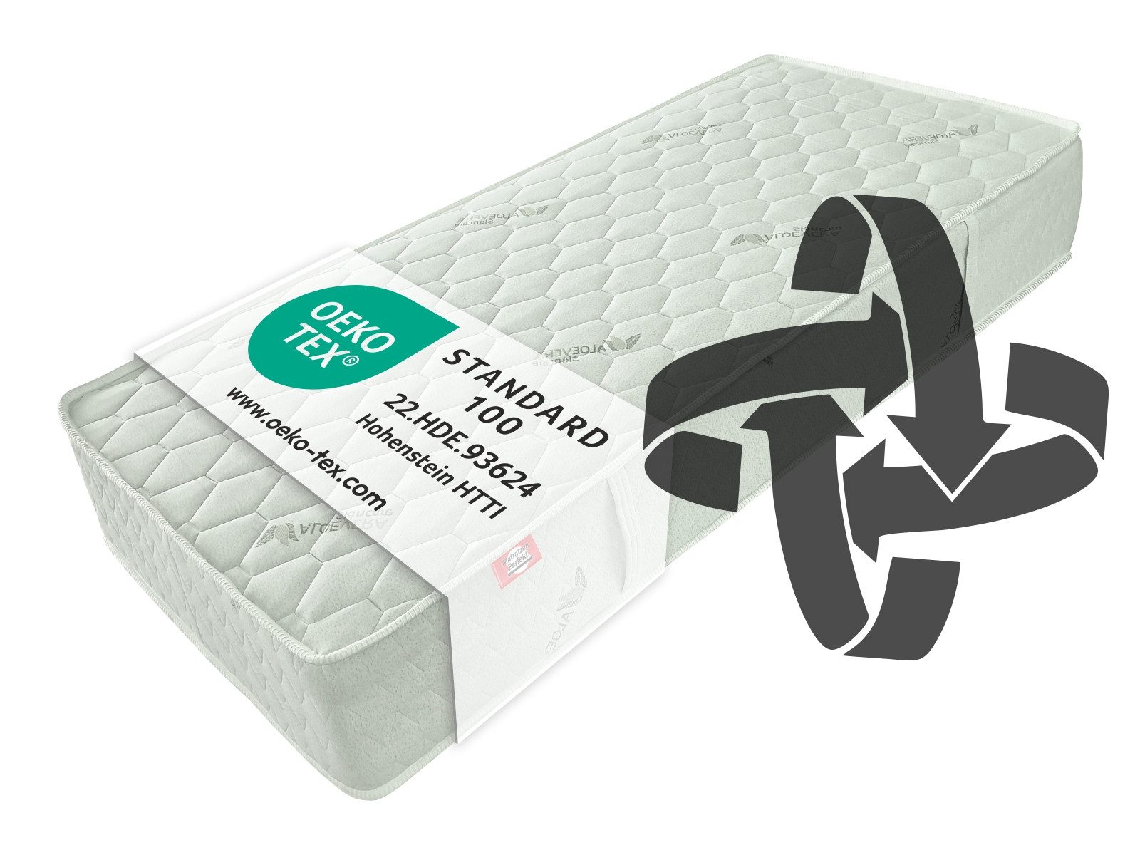 Matratzen Perfekt Smaragd Extra Federkernmatratze – 100x200 Cm, Härtegrad H5, 27 Cm Hoch, Mit Aloe Vera Bezug