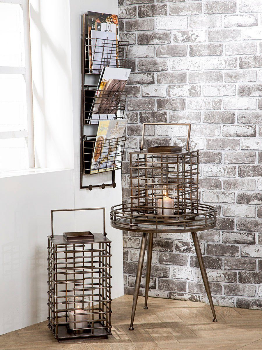 Casablanca by Gilde Kerzenlaterne Loft, aus Metall, mit Glaseinsatz, Breite günstig online kaufen