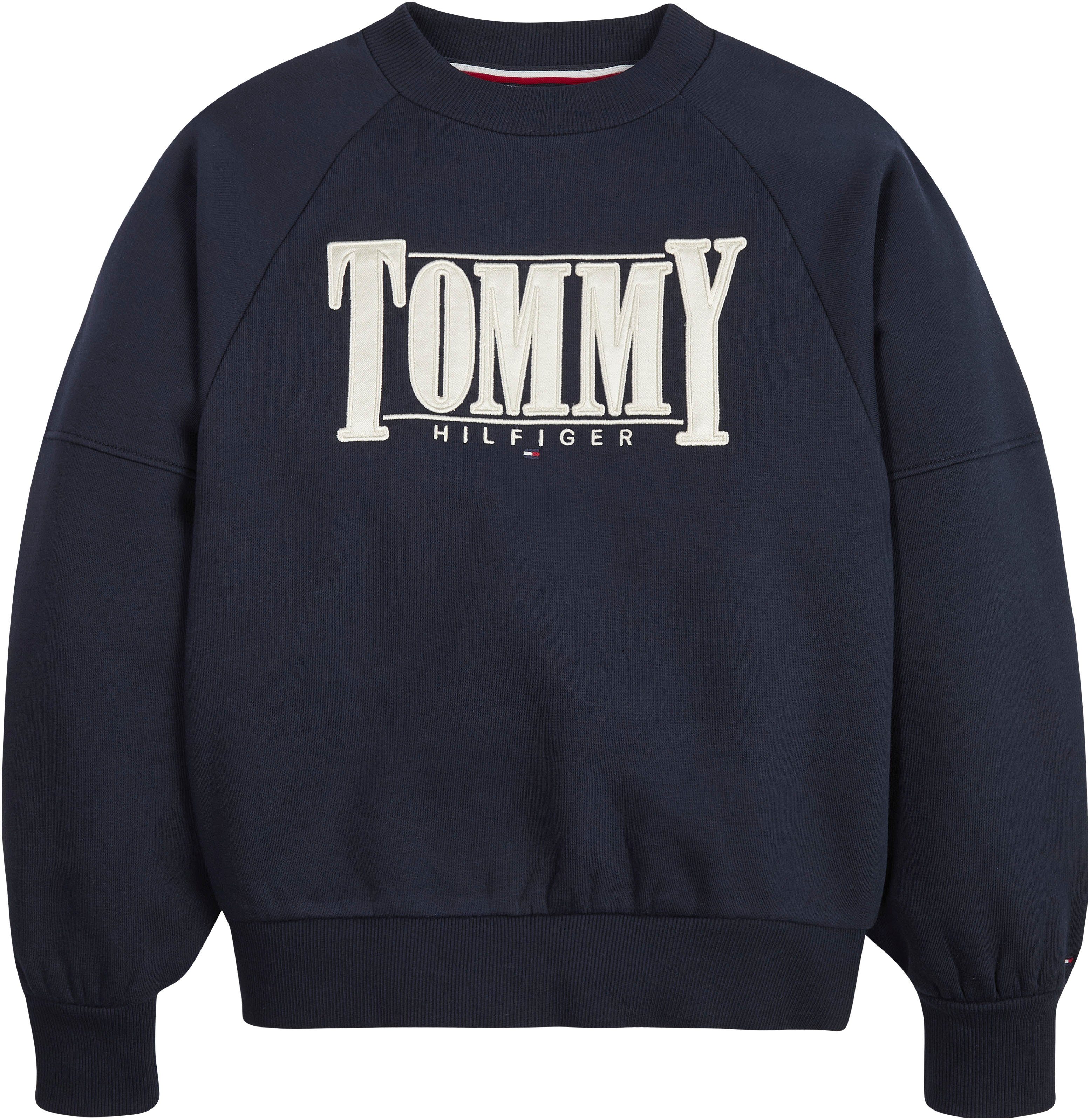 Beliebt ausverkauft Tommy Hilfiger Sweatshirt 146 TOMMY SATEEN LOGO desert