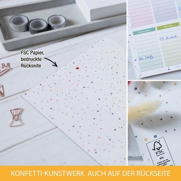 TOBJA Wandkalender Immerwährend Geburtstagskalender 2er Set A4, Dots Design - Geburstagsplaner Jahresunabhängig