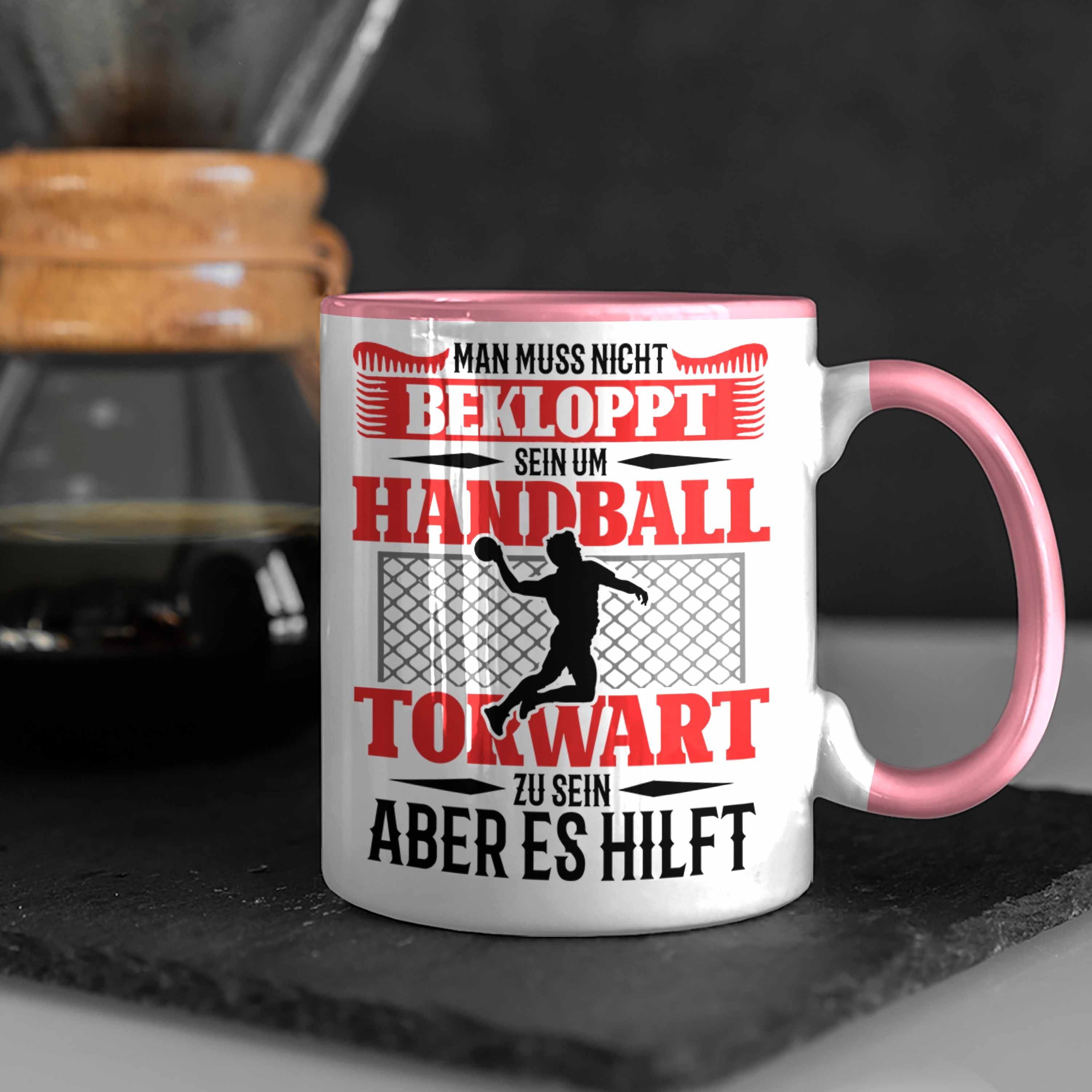 Torwart Spruch Geschenkid Handball Torhüter Geschenk für Rosa Lustige Trendation Tasse Tasse