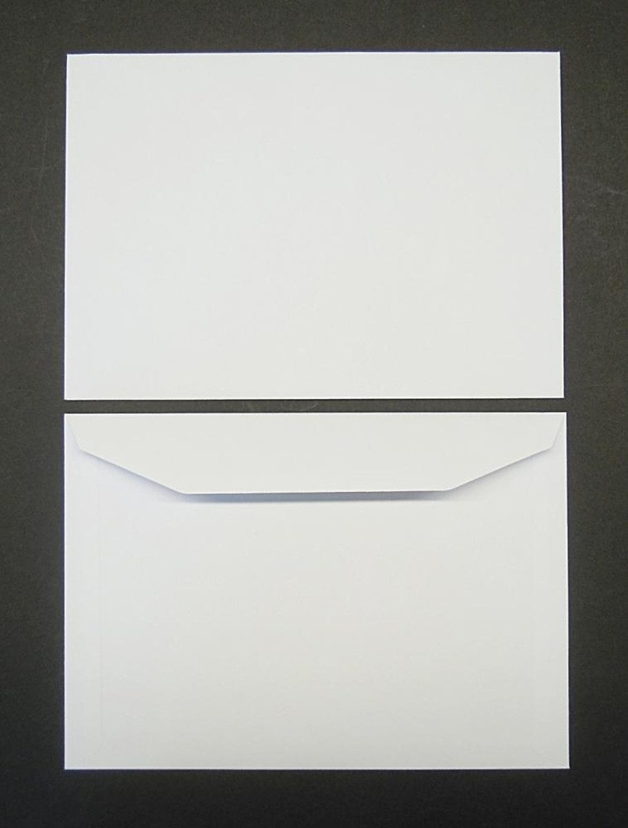 Blanke Briefhüllen Briefumschlag Kuvertierhüllen C5 100g/qm gummiert VE=500 Stück weiß.