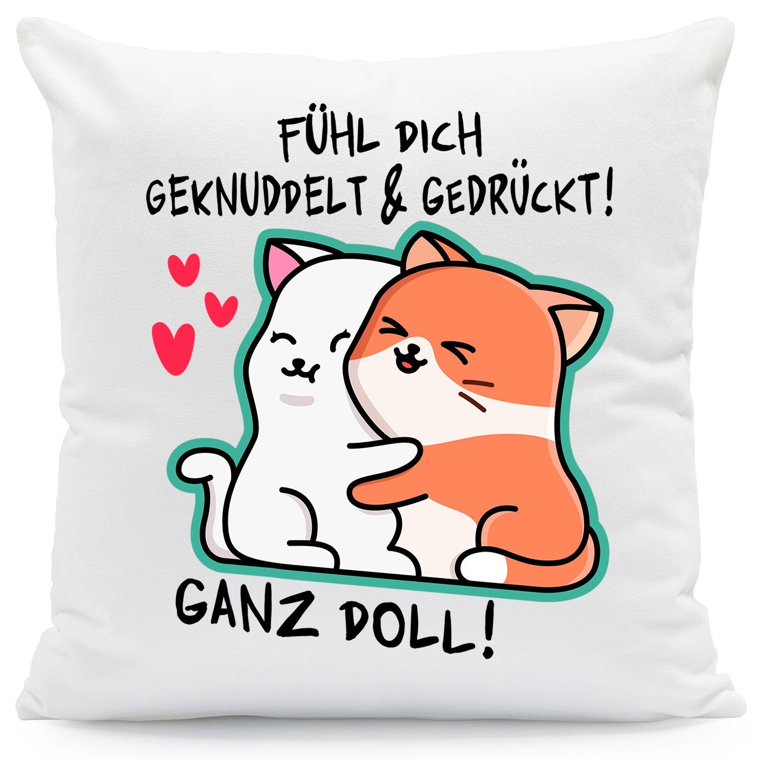 OTTOTrade™ Купить Подушечки GRAVURZEILE Zierkissen Kissen mit Spruch Fühl dich geknuddelt