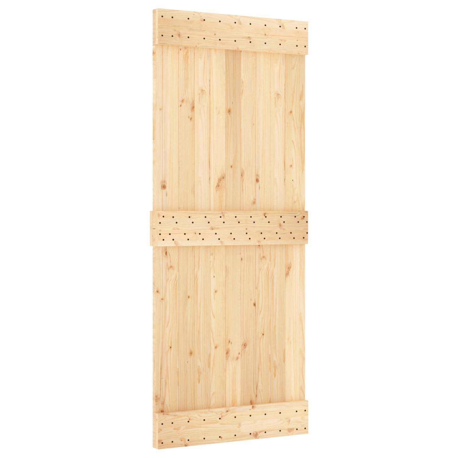 vidaXL Schiebetür Schiebetür NARVIK 85 x 210 cm (213,5 cm) Natürlich und Schwarz (1-St)