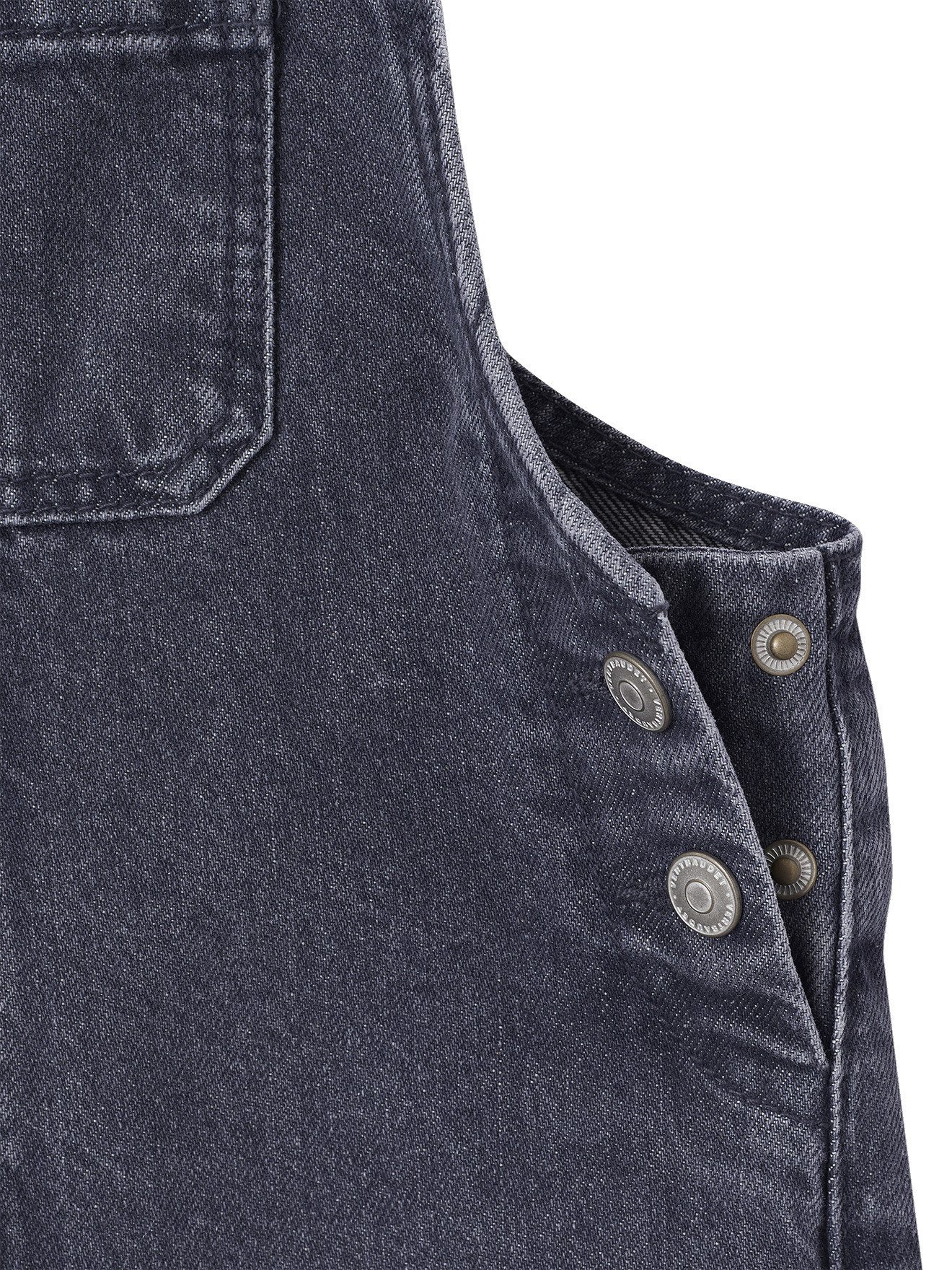 vertbaudet Jumpsuit Mädchen Jeans-Latzhose mit weitem Bein