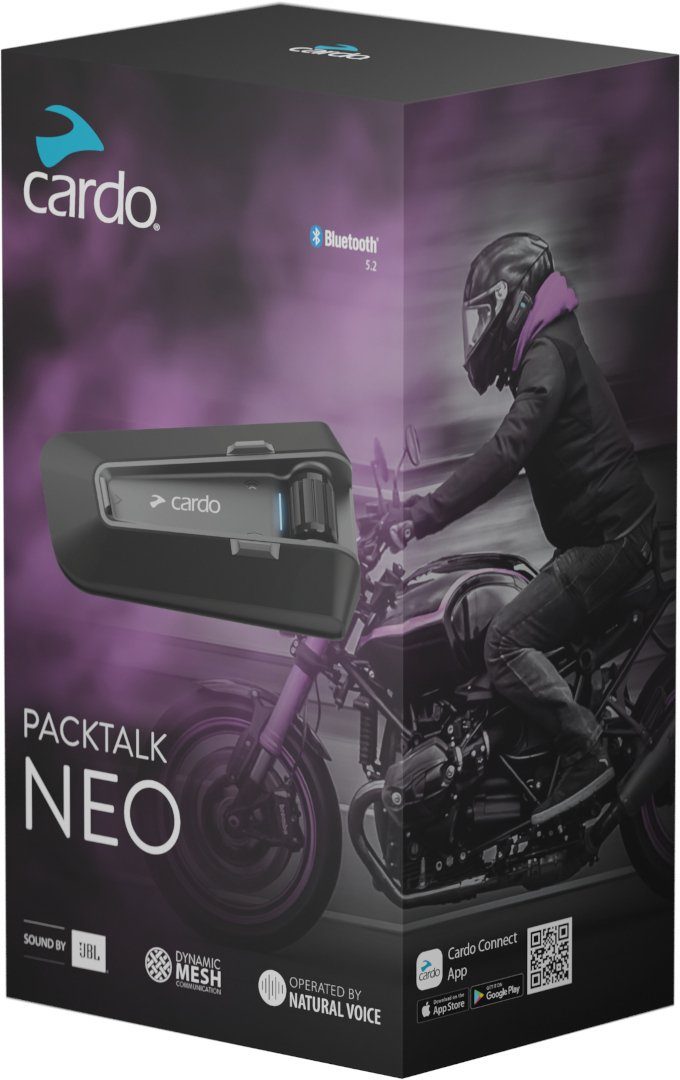 Cardo Packtalk Neo Kommunikationssystem Einzelset Headset (Wasserdicht Bluetooth)