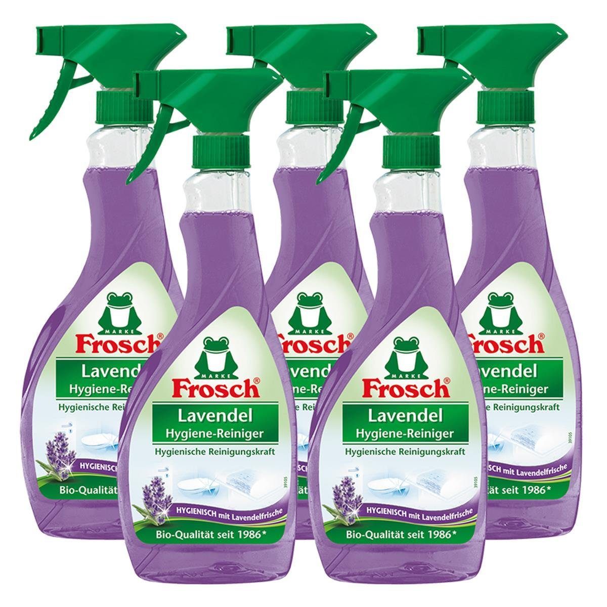 FROSCH 5x Frosch Lavendel Hygiene-Reiniger 500 ml Sprühflasche Spezialwaschmittel