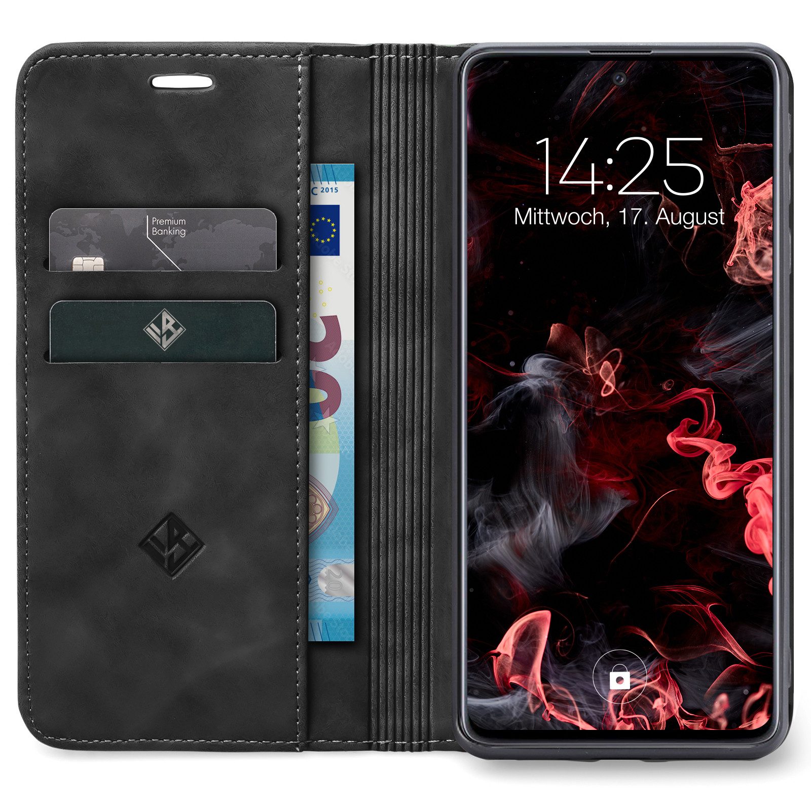 Tec-Expert Handyhülle Tasche Hülle für Xiaomi Redmi Note 11 6.43 Zoll, 6.43, Cover Klapphülle Case mit Kartenfach Fliphülle aufstellbar