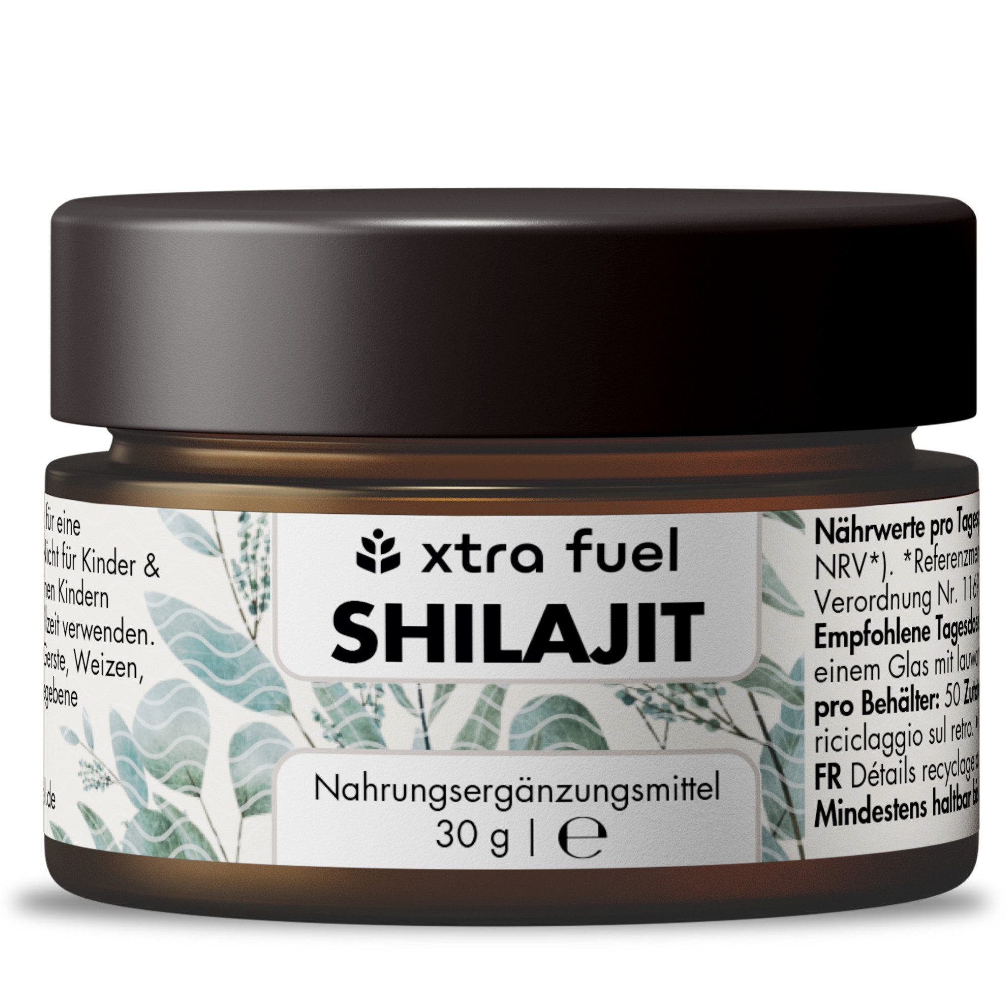 XTRA FUEL Mumijo Shilajit Harz hochdosiert, +85 Mineralien, zertifiziert, vegan Harz, 30 g